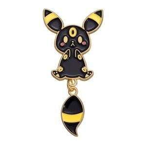 3 For $35 Pokemon Umbreon Eeveelution Enameled Pin Brooch Hanging Moving Tail